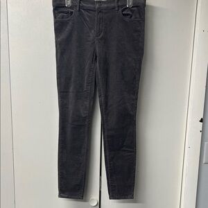 LOFT Charcoal Corduroy Modern Skinny Trousers